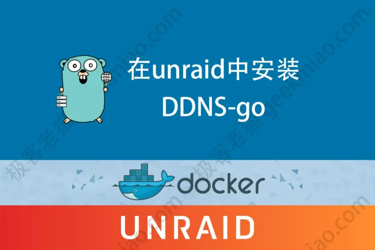 在 unraid 中安装 ddns-go (docker) 解析动态ip地址 解析 ipv4 ipv6 内网多设备解析 极客老猫 geekmiao.com